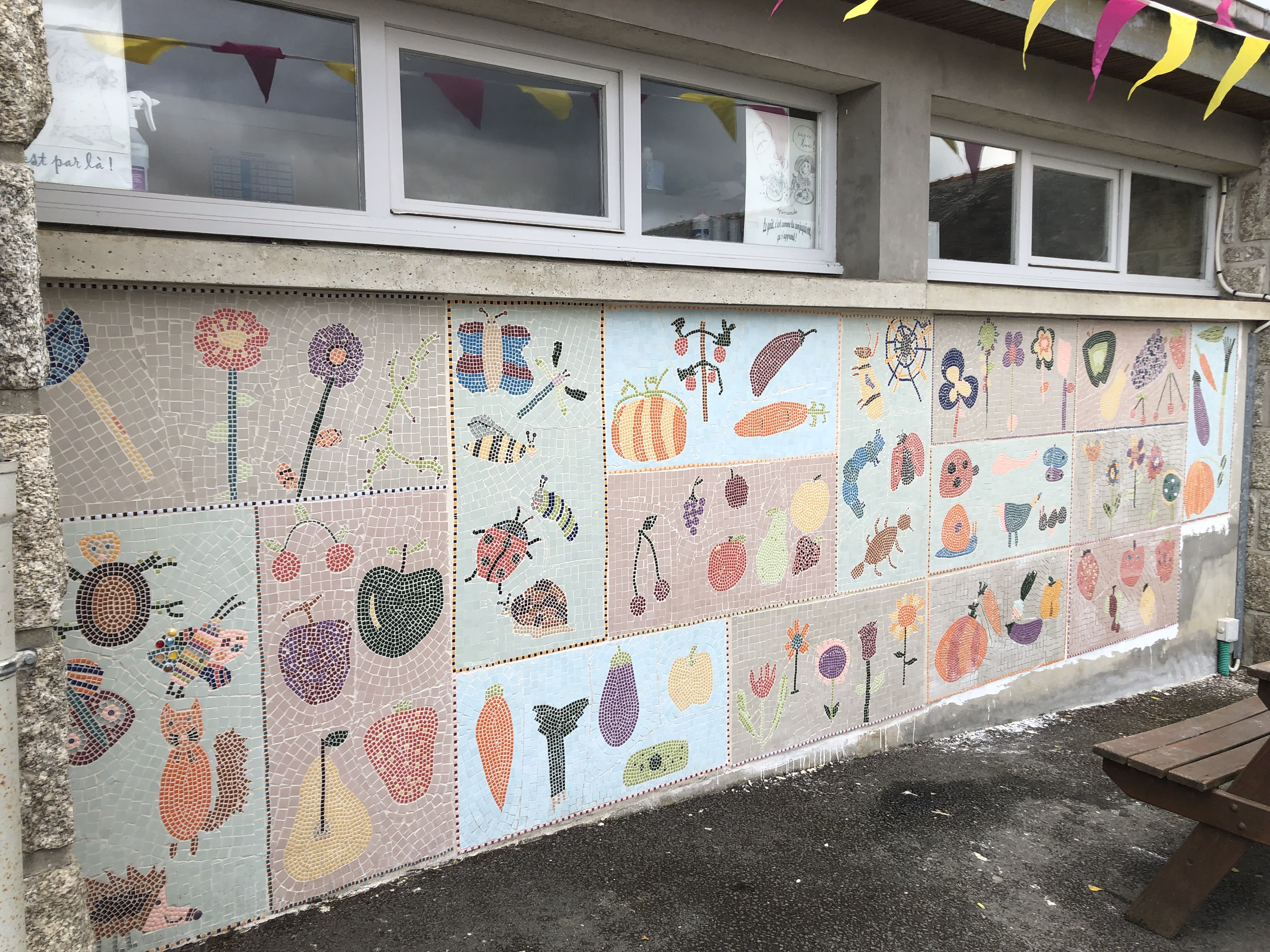 Fresque réalisée sur 2 années scolaires par les enfants du Hinglé