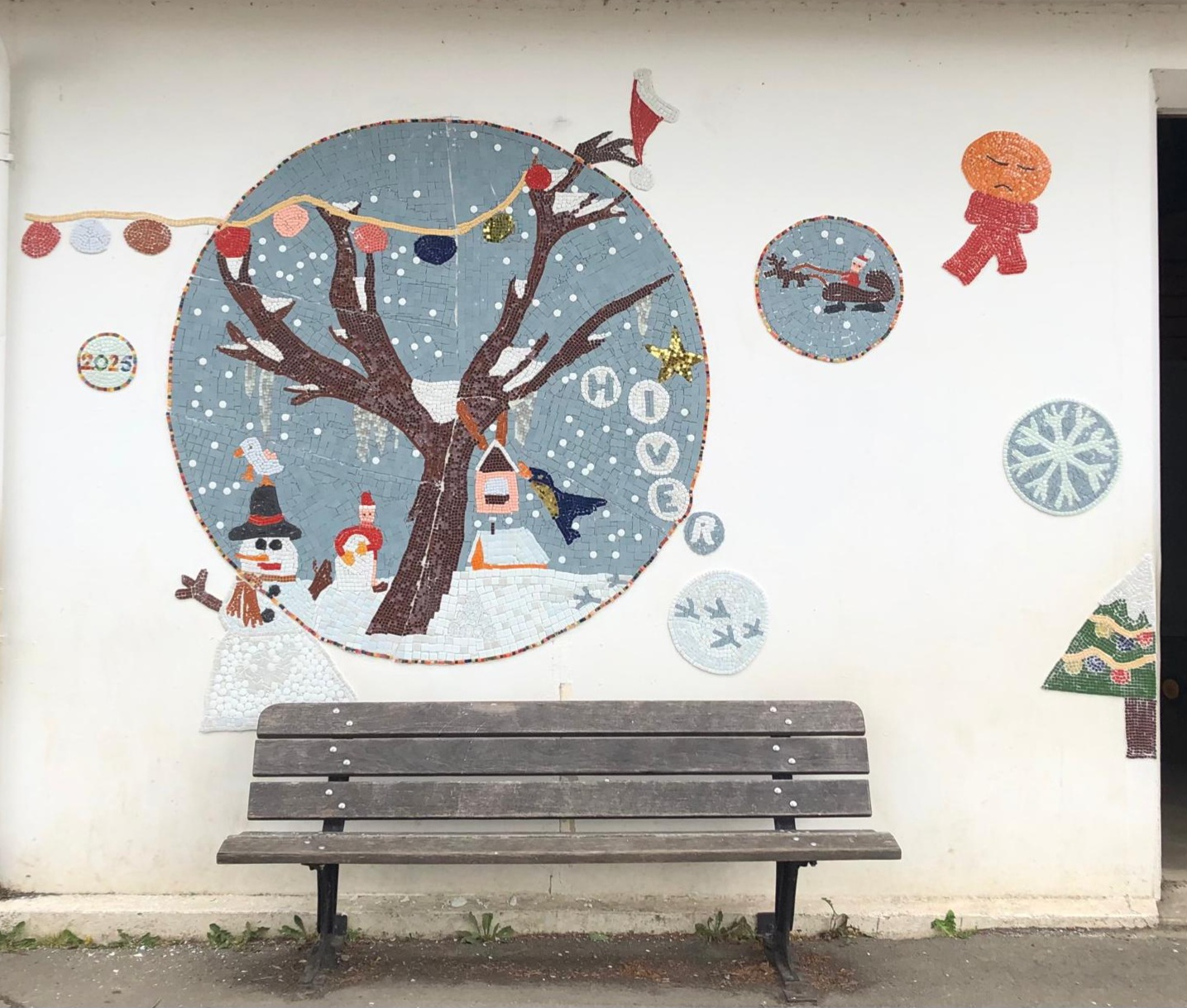 Fresque sur les arbres aux 4 saisons